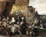 FRANCKEN, Ambrosius Feast of Esther dfh oil painting artist